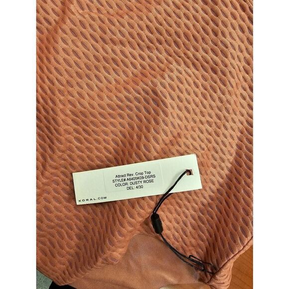 KORAL Attract Reversible Crop Top - Dusty Rose Size Small - Picture 3 of 9